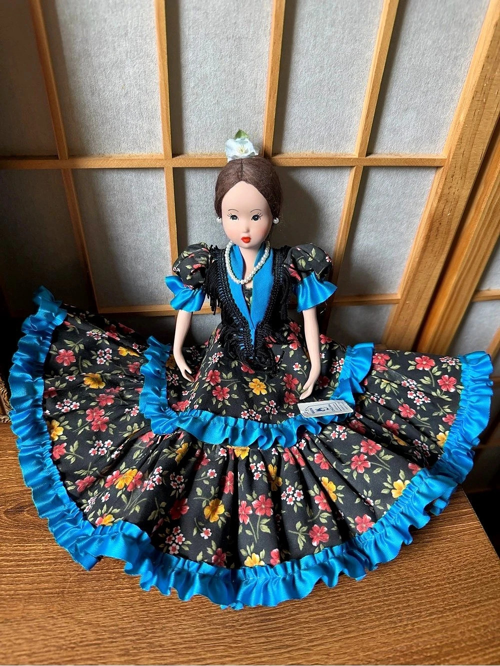 Beautiful Vintage Marin Chiclana Spanish Doll Traditional Dress Made in Spain